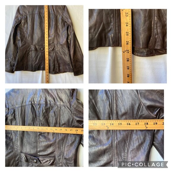 Vintage French Redskins Brown Patina Leather Jacket Size M Glove Soft Read! - Picture 15 of 16
